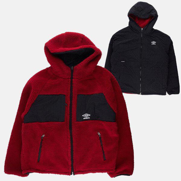 オンアンドオ リバーシブル フリース フーディ ジャケット UP421CFJO1 DRE