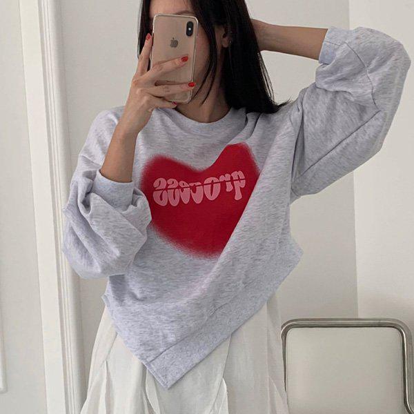 Hスタイル(T)エニワン斜線ジョガーマンツーマン 秋 女性 マンツーマン Tシャツ 長袖 ラウンド 季節の変わり目 オーバーフィット