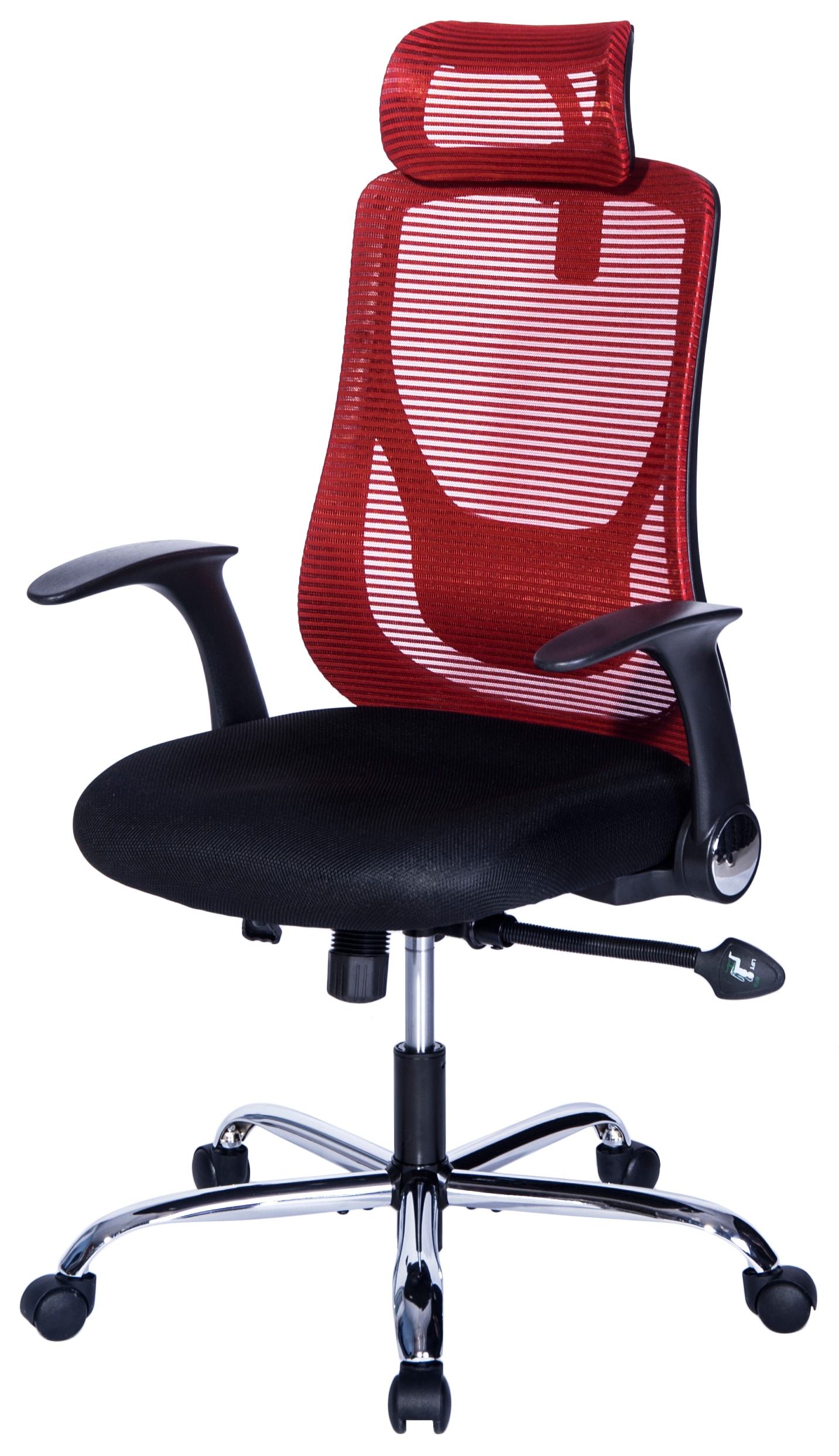 【値上げ予定　10月7日～】【人気商品】オリジナル設計 オフィスチェア メッシュ ハイバック ロッキング　ワインGG8924 Crimson MetalG254