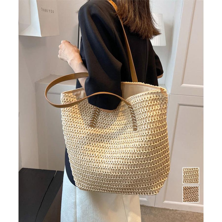 ストローバッグ 大容量麦わらバック夏祭り