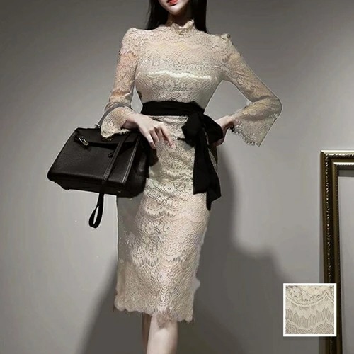 パーティードレス 結婚式 ワンピース ミディアム ひざ丈 オケージョン ドレス 韓国 ファッション レディース 春 夏 ブライダル お呼ばれ コーデ 成人式 二次会 同窓会 20代 30代 40