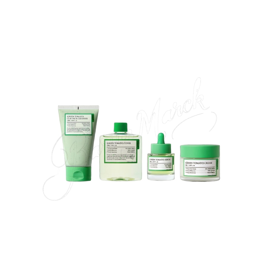 グリーントマト4種SET(クレンザー120ml/トナー250ml/セラム30ml/クリーム90ml)
