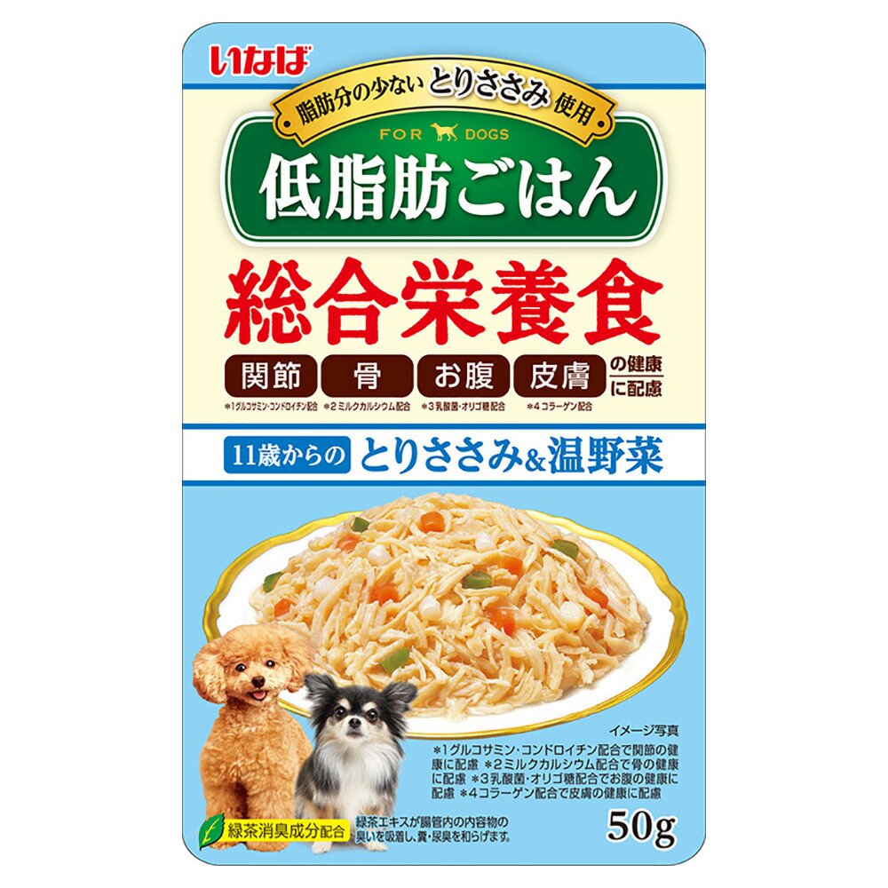 いなば　低脂肪ごはん　１１歳からのとりささみ＆温野菜　５０ｇX９６袋　ＣＲＣ45―08―20―35―00 8,447円