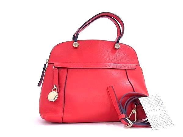 ハンドバッグ パイパー レザー - ゴールド金具 レッド ショルダーバッグ トートバッグ ショッピングバッグ 鞄 ブランド ビジネス 斜め掛け 肩掛け 上品 通勤通学 高級【本物保証】