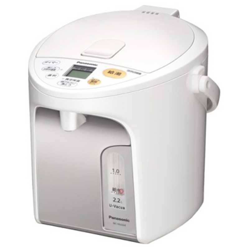 パナソニック　Panasonic　電気ポット マイコン沸騰ジャーポット 2.2L コードレス電動給湯 ホワイト　NC-HU224