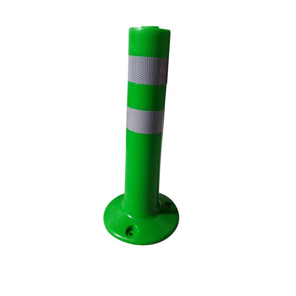 (5本セット) PVC製視線誘導標/ソフトコーンH (緑色) 高さ460mm アスファルト用アンカーセット