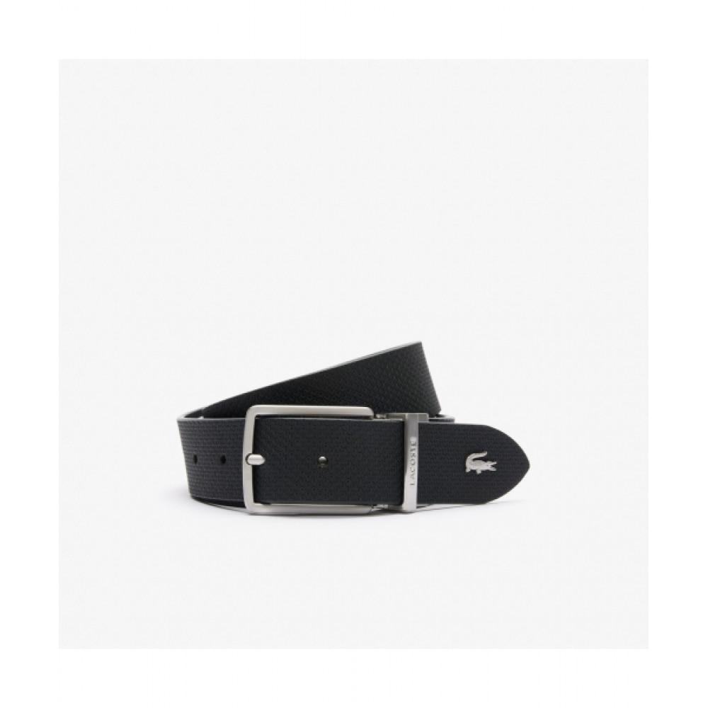 LACOSTE メンズ シャンタコ 35MM レザー ベルト [ブラック]