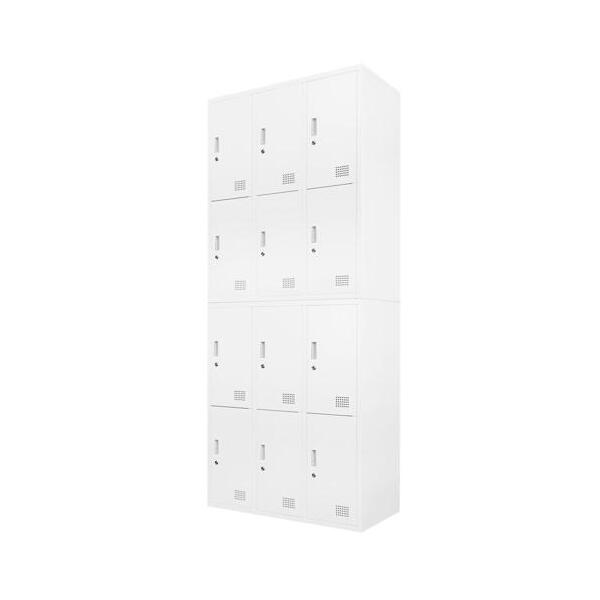 法人限定 Netforce FH-66-2-W-WH ホワイト FACILE シューズロッカー 2台セット 12人用 6人用ロッカー 2台 鍵付き メーカー直送