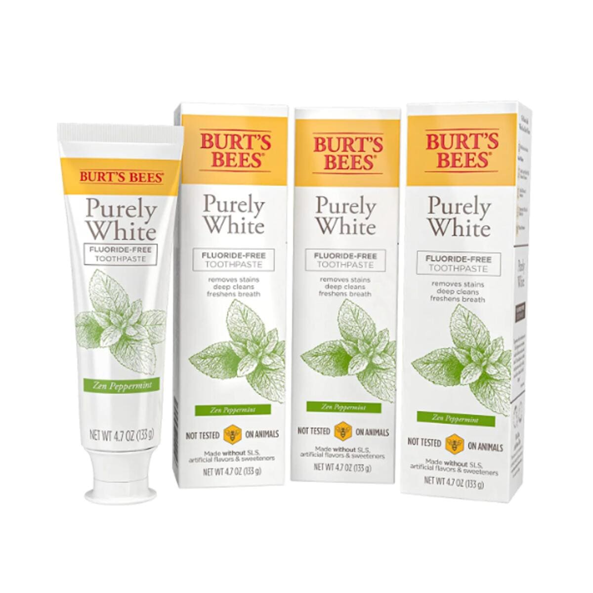 【エクスプレス便】【お得な3本セット】　バーツビーズ　ナチュラルフレーバー　歯磨き粉　4.7oz（133g）×3本入り　Burt’s Bees Toothpaste, Natural Flavor