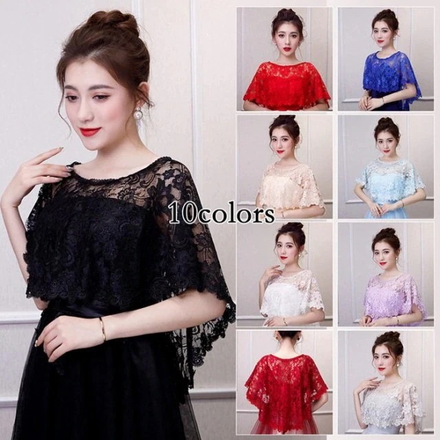 【1つ買うと1つ無料】【メガ割 】披露宴 二次会 発表会のパーティードレスのコーディネートにおススメ ボレロ ストール ケープ化粧ポーチ-大容量