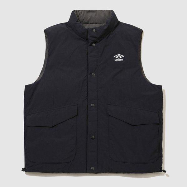 マルチユーズ リバーシブル パディング ベスト BLACK UQ421CPVO1 BLK0