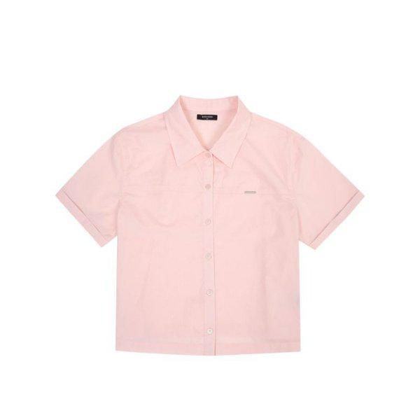 [] 女性) コットン切り替えクロップ半袖シャツ (B252SH603P) [P003793323]