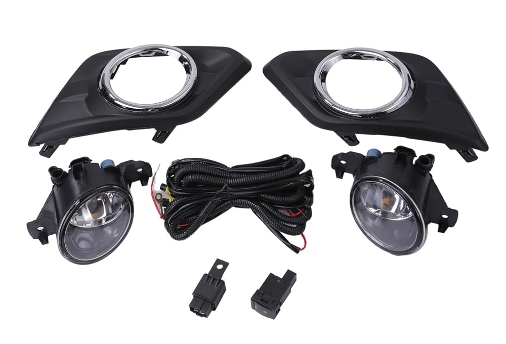 エクストレイル フロント フォグランプ キット ライト カバー キット フルセット 左右セット ベゼル スイッチ T32 NT32 系 X-TRAIL 前期 外装 補修 純正タイプ