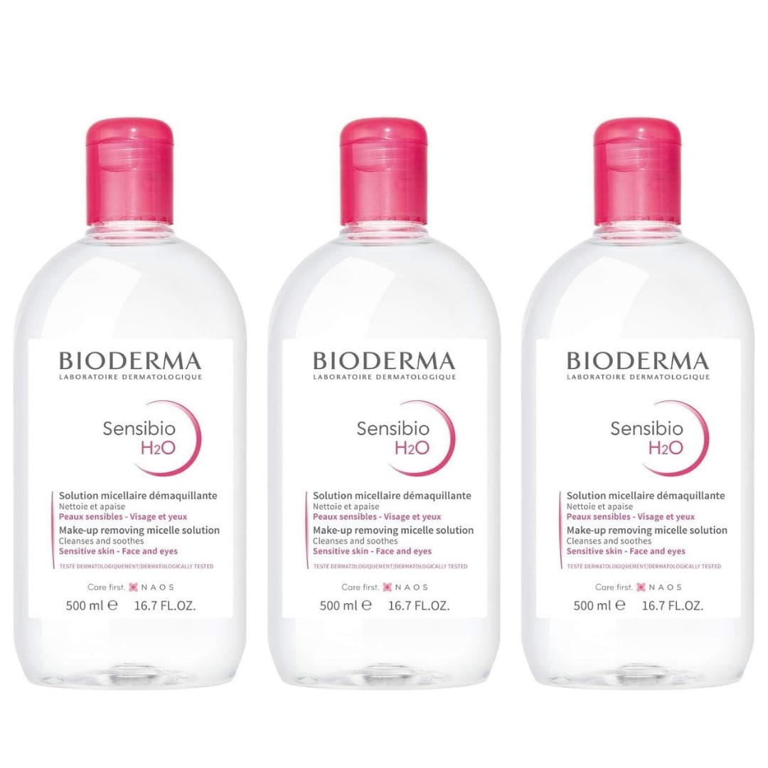 ビオデルマ クレンジングウォーター サンシビオ H2O (エイチ ツーオー) D 500ml 3本セット 並行輸入品
