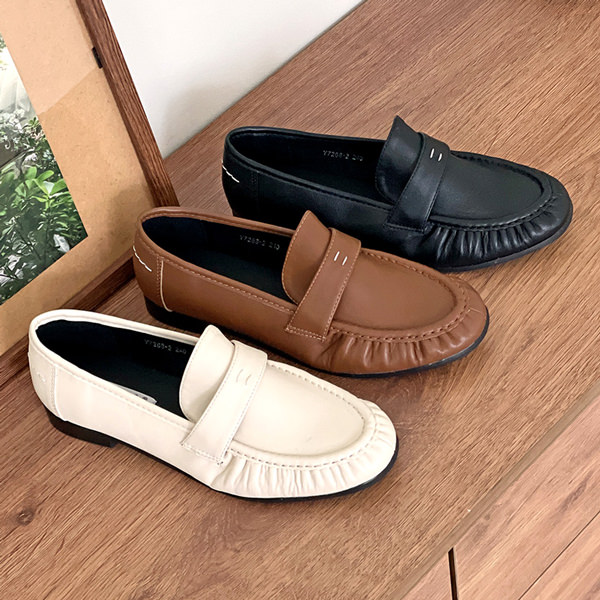 ローファー フラット レディース ぺたんこ ペタンコ 黒 茶 ブラック ブラウン アイボリー おじ靴 革靴 オックスフォード 歩きやすい カジュアル 靴 婦人靴 韓国