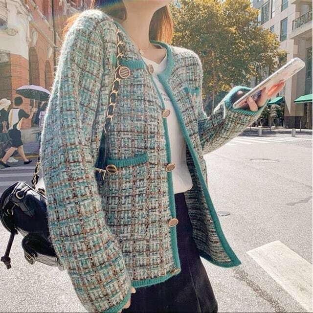 ツイード ジャケット レディース ターコイズ ツイードカーディガン パイピンク 長袖 ショート丈 セレモニー お呼ばれ フォーマル 大人可愛い ママコーデ 韓国 オルチャン 人気 トレンド 新作