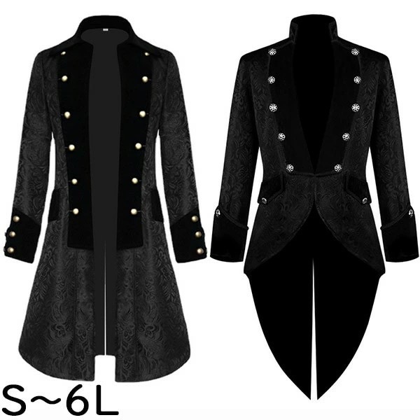 メンズ ジャケット アウター ベルベット 大きいサイズ 燕尾服 タキシード ミモレ丈 王子様 ステージ衣装 舞台 演出 貴族 コスプレ 衣装 オペラ用衣装 男性 大人 忘会 イベント 発表会 演奏会