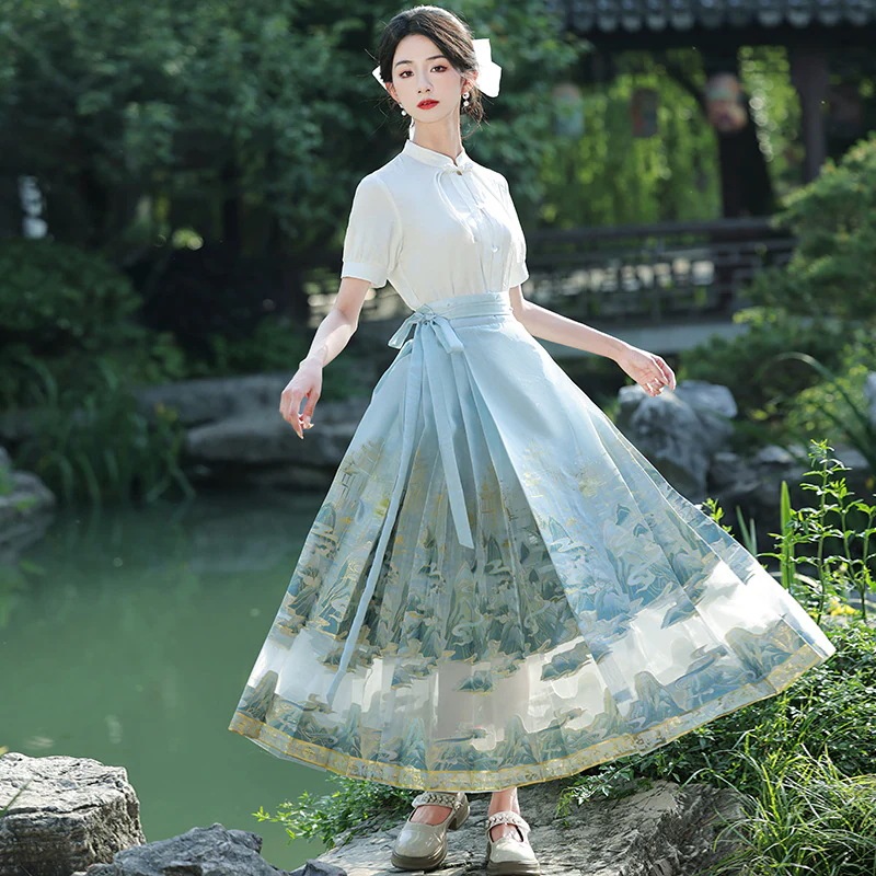 ワンピースドレスドレス要素 女性の明のママスカート織りゴールデンメイクの花の気質スプライスメッシュガールズの新しいスタイルの古代