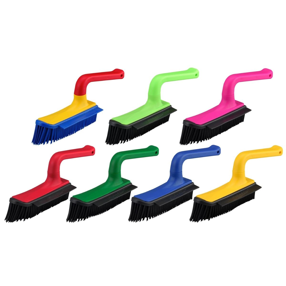 輸入雑貨 ドイツ製 V7スーパーブラシ ハンディータイプ 7色セット ドイツ製 赤 青 黄 緑 ネオンピンク ネオングリーン マルチカラー ペット 犬 猫 毛取り 抜け毛 お掃除 おしゃれ