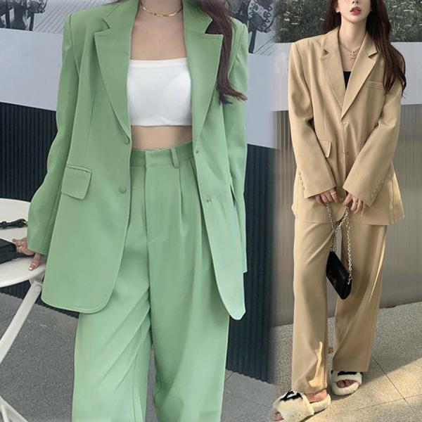 ジャケット＆ワイドパンツ 2点セット スーツ セットアップ レディース スーツ パンツスーツ テーラードジャケット セレモニー ビジネススーツ(宅急便のみ対応)