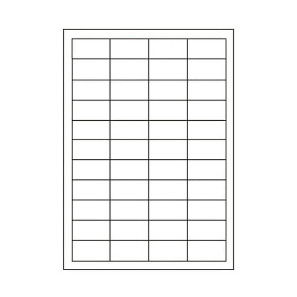 東洋印刷ナナタフネスラベル カラーレーザープリンタ用フィルムラベル A4 44面 47.5×25mm FCL-321冊（100シート）