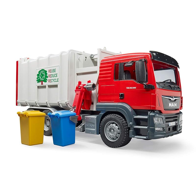 BRUDER MAN 横開きゴミ収集車 RED BR03761