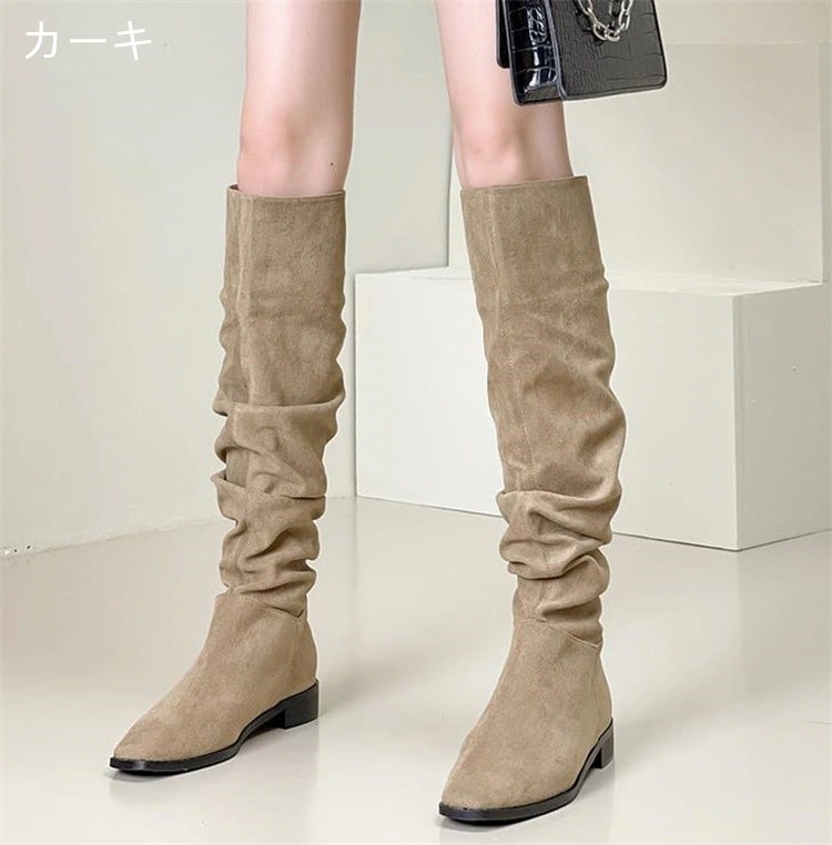 激安セール 大人気 ハイブーツ ポインテッドトゥ ロングブーツ 秋 2022新規 ウエスタン フリンジ 歩きやすい ニーハイ