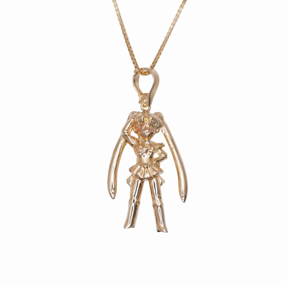 美品 バンダイ セーラームーン アニバーサリー K18YG 金無垢 ネックレス ネックレス K18イエローゴールド ゴールド 0631【中古】BANDAI レディース