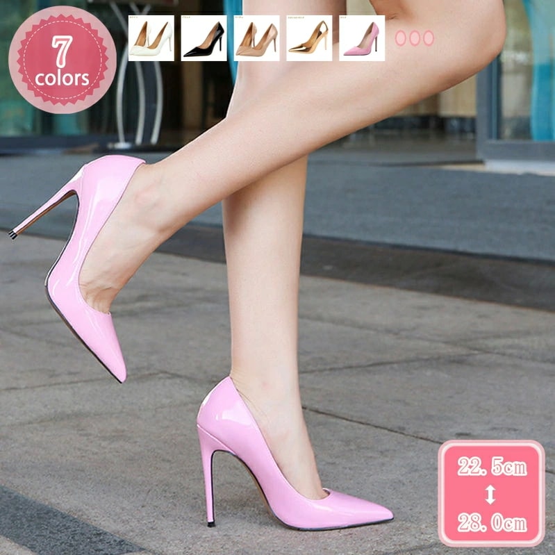 1000円OFFクーポン セクシー ハイヒール パンプス 大きいサイズ 小さいサイズ 黒 11CMヒール レディース メンズ ピンヒール ポインテッドトゥ 可愛い 衣装 女装 女性 男性 用 ハイヒー