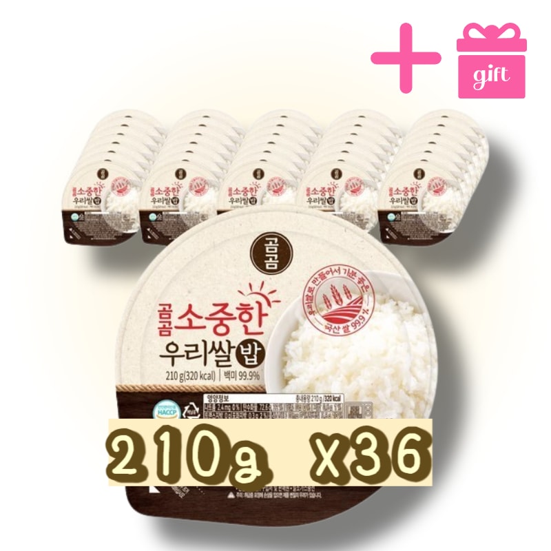 【GIFT】クーパン人気商品_パックご飯 210g×36個セット_非常食_ レトルトご飯_長期保存可能_美味しい即席ご飯_韓国産即席ご飯_電子レンジ調理ご飯 5,949円