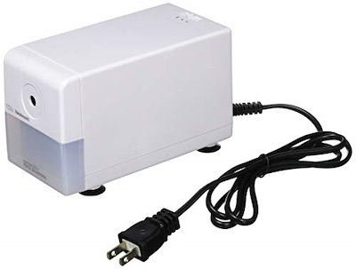 他サイト： ナカバヤシ 電動 鉛筆削り スリムタイプ ホワイト DSZ-101W ピュアホワイト/スリムの商品画像