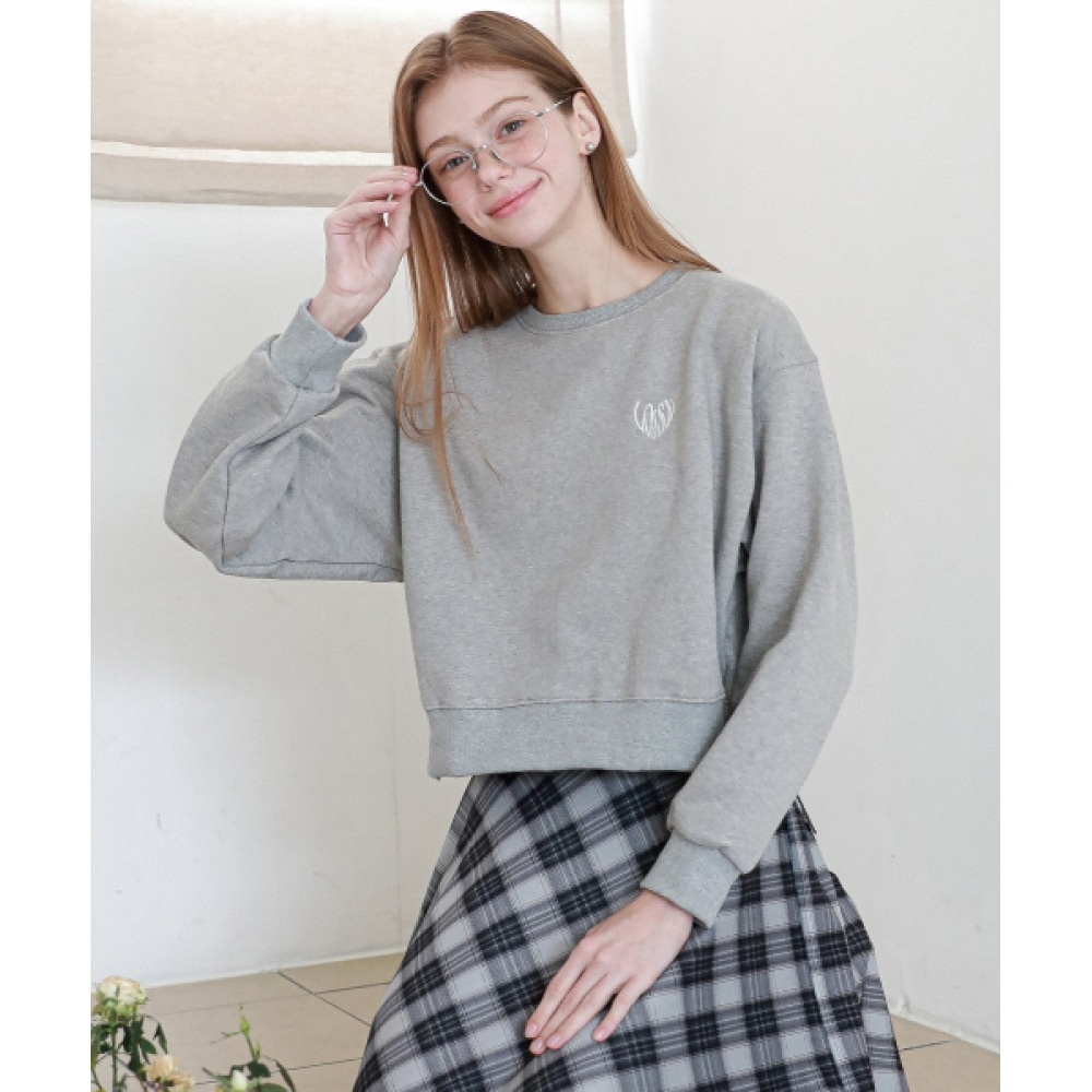 LOSSYROW ハートシンボルラップスウェットシャツグレー 11,182円