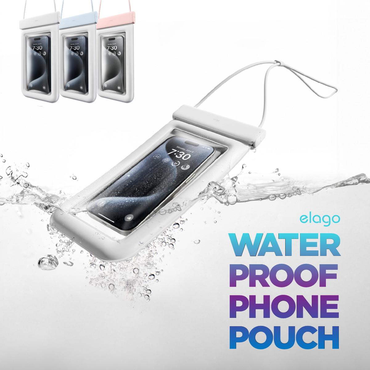 スマホ 対応 ストラップ 付 スマホポーチ IP68 防水 カード 収納 お風呂 海 プール 落下防止 ネックストラップ ポーチ 首掛け 防水ケース WATERPROOF PHONE POUCH