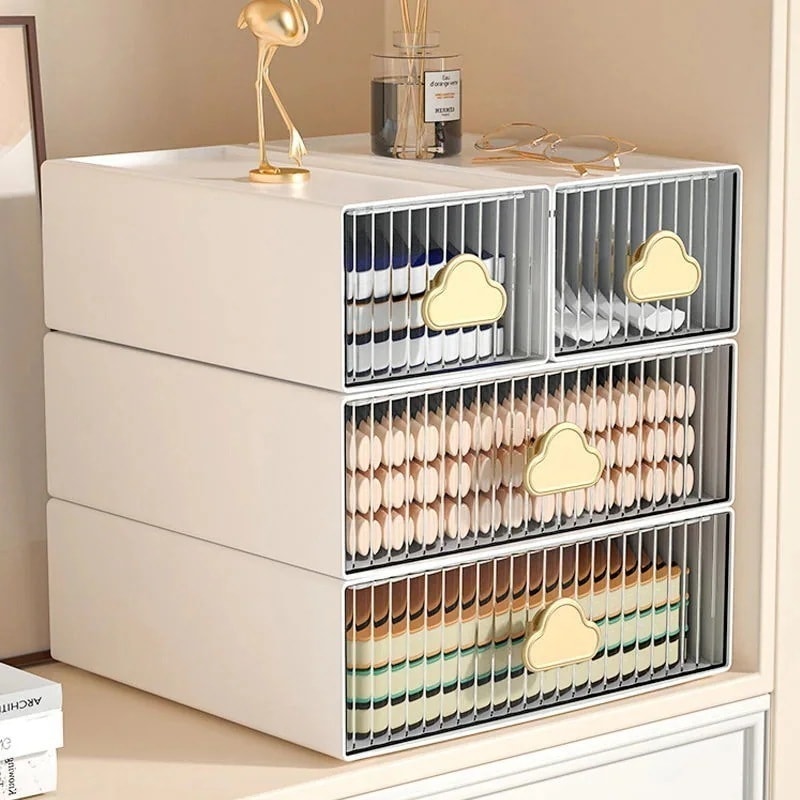 オシャレ ヴィンテージ 雲 引き出し式 文房具 収納ケース オフィス デスクトップ 化粧品 口紅 収納 ボックス