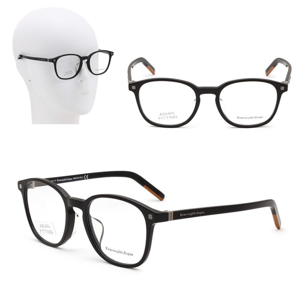 フレームのみ EZ5186-F/V 001 54 ブラック Ermenegildo Zegna メガネ 眼鏡 アジアンフィット