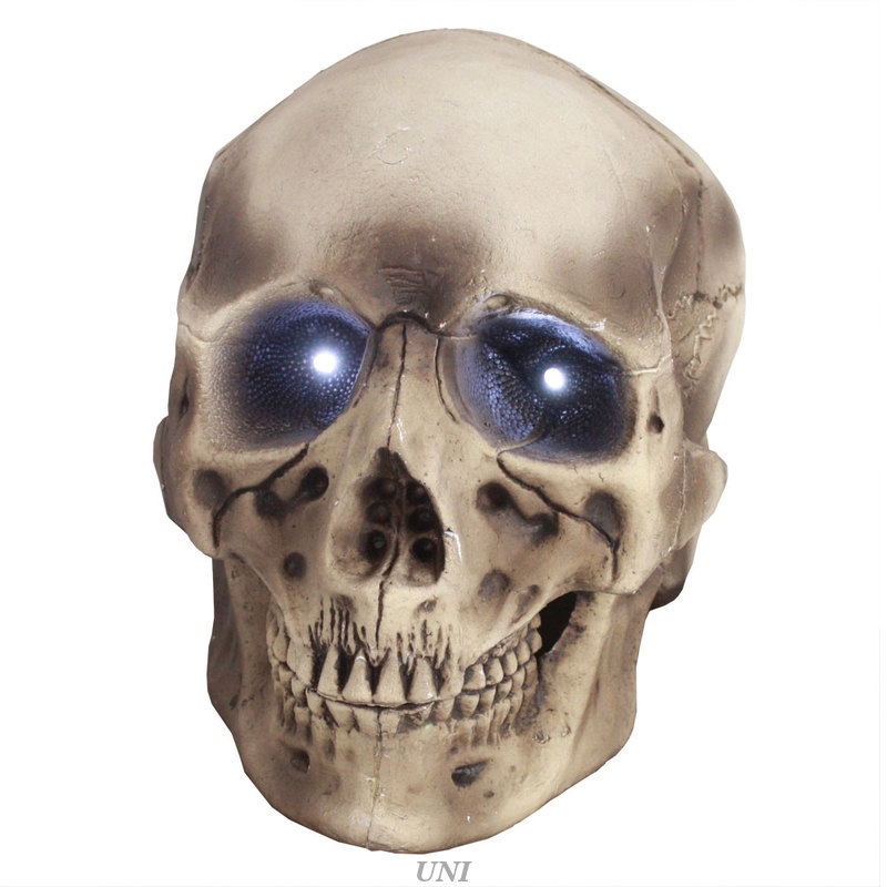 目が光る！40cmジャイアントスカル 【 スカル ドクロ 骸骨 オブジェ ホラーディスプレイ ガイコツ スケルトン 怖い 雑貨 リアル ハロウィン 置物 】 7,979円