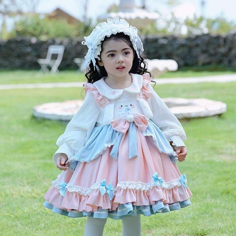 zhiya 子供服 秋冬 女の子 ロリータ ロリータ スカート 子供用 プリンセススカート ベルベット パフスカート