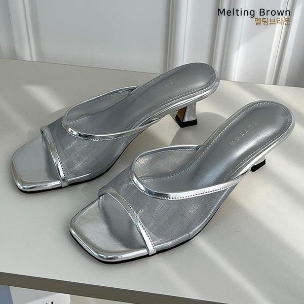 女性メッシュスリッパヒール5.5cm KA27