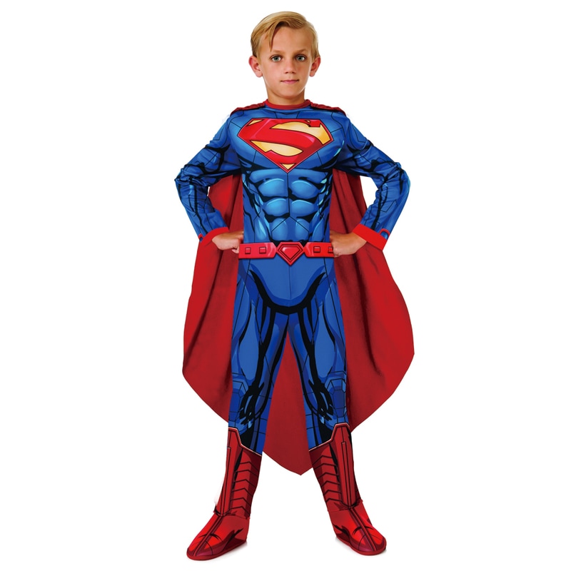 コスプレ 仮装 スーパーマン アメコミ風 子供用 L 【 コスプレ 衣装 ハロウィン 仮装 コスチューム 子供 キッズ 子ども用 男の子 パーティーグッズ こども DCコミック 正規ライセンス品 公式