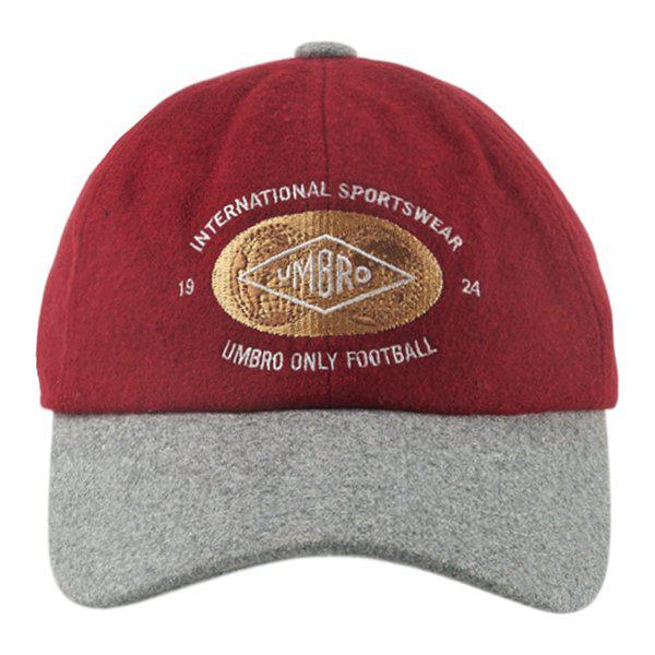 ウールカラーブロックキャップ UP423CCPO4-DRE0