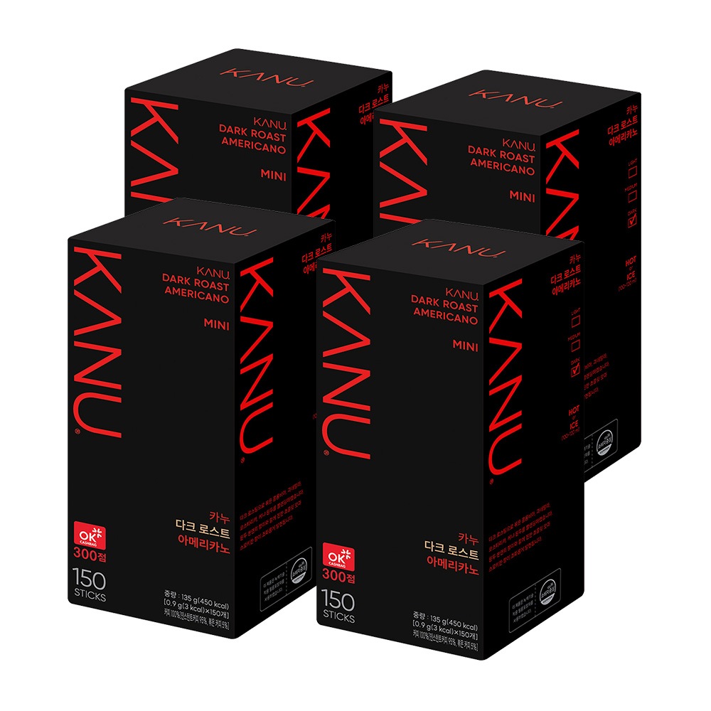 ダークロースト アメリカーノコーヒー Mini 0.9g 150本 x 4箱 計600本