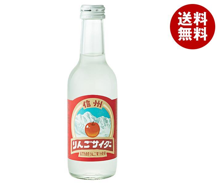 友桝飲料 信州りんごサイダー 245ml瓶×24本入×(2ケース)