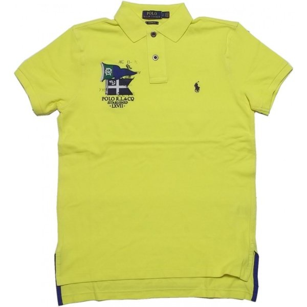 半袖 鹿の子 ポロシャツ イエロー PR2-844
