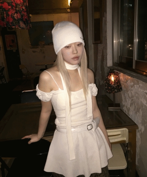 Shirring off-flared dress [2color]