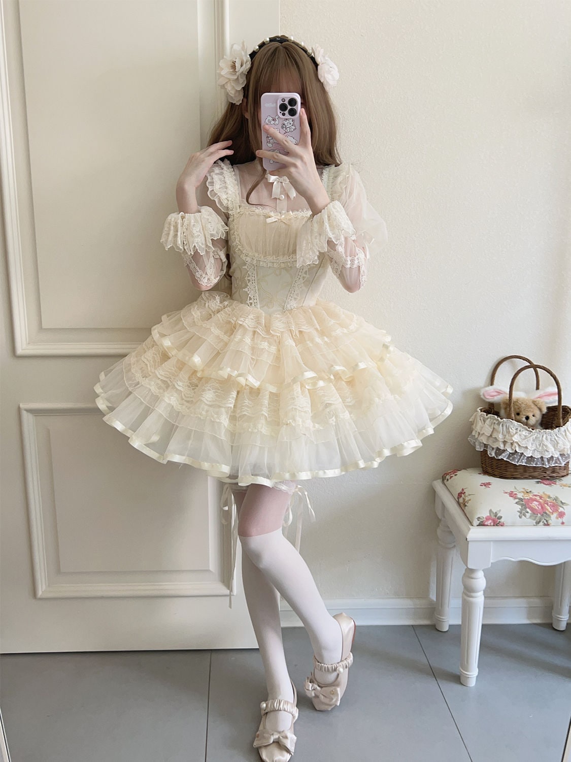 【情の皿恋】lolitaドレスかわいいバレエ風ストラップワンピース