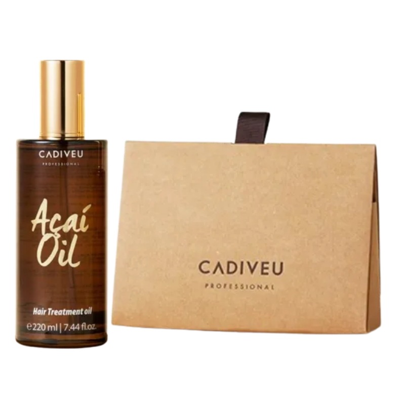 【CADIVEU】アサイオイル 220ml + Gift Bag/ 天然植物性オイル / 大容量 / アサイベリーエキス / ツヤ髪 / フローラルムスクウッディの香り