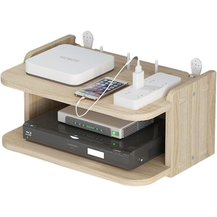 团购8件套ワイヤレスルーター収納ボックスWIFIルーターシェルフTVセットトップボックスフローティングシェルフルーターラック壁に取り付けられたルーター