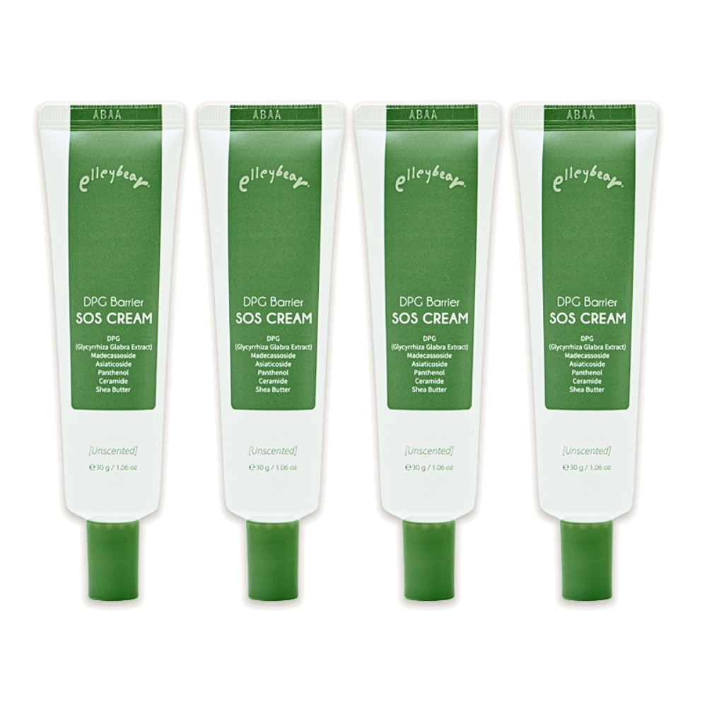 DPG Barrier SOS 局所部位集中ケアクリーム 30gX 4つ (甘草&ツボクサ成分の植物性ビーガン化粧品, 人工香料&人工色素無添加, 化粧品容器安全性検証済み)