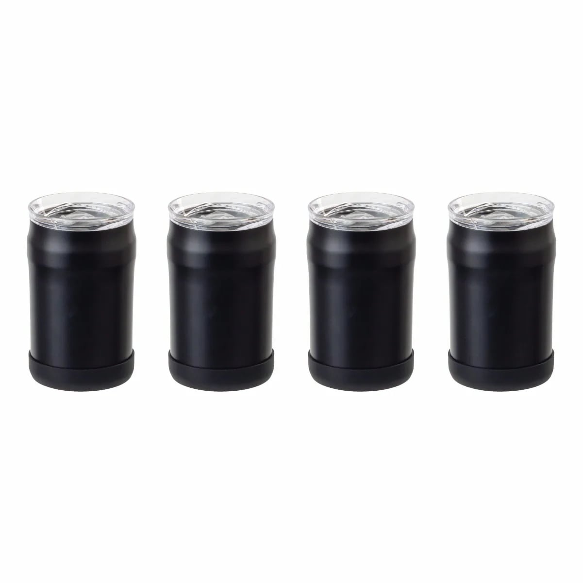 4個セット 蓋付きタンブラー 缶ホルダー 350ml 缶用 保温 保冷 真空断熱 ステンレス 3WAYタンブラー 洗いやすい ブラック ウェンズプロダクツ A3WAY 350BK4P