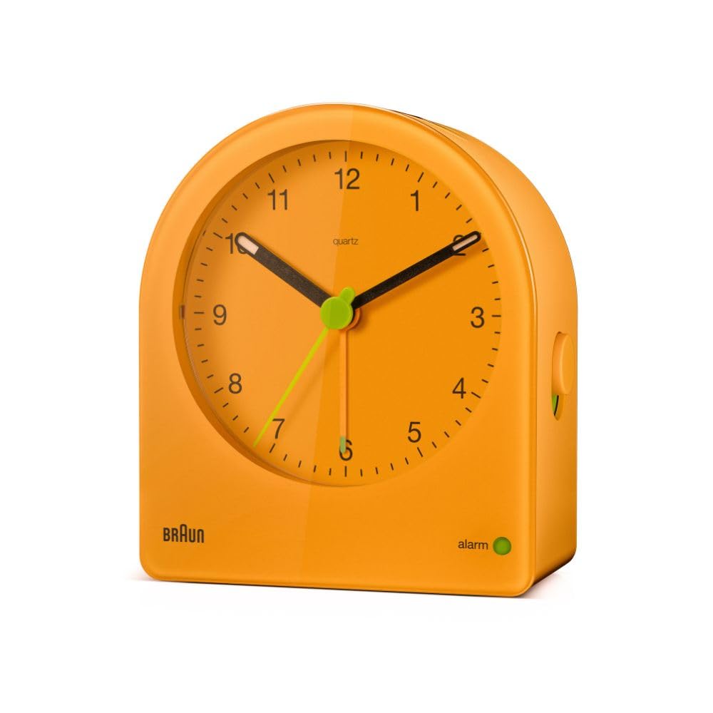 【国内正規輸入品】BRAUN/ブラウン アナログアラーム 卓上置き時計 レトロ AB2復刻カラー イエロー BC22Y テーブルクロック 黄色